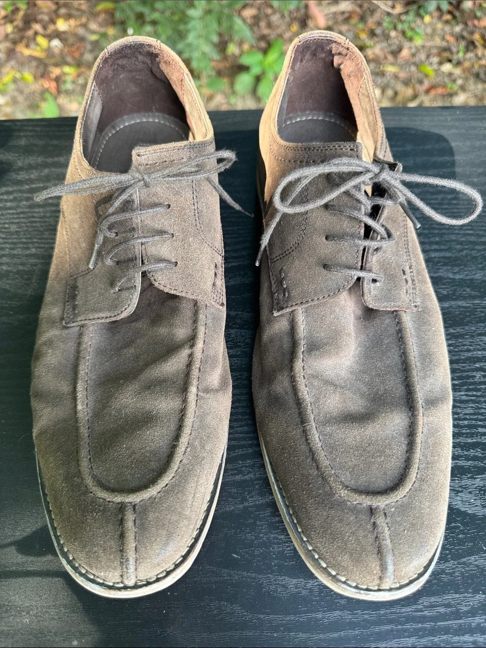 Joseph Abboud Brown Suede Lace-Up Derby Shoes